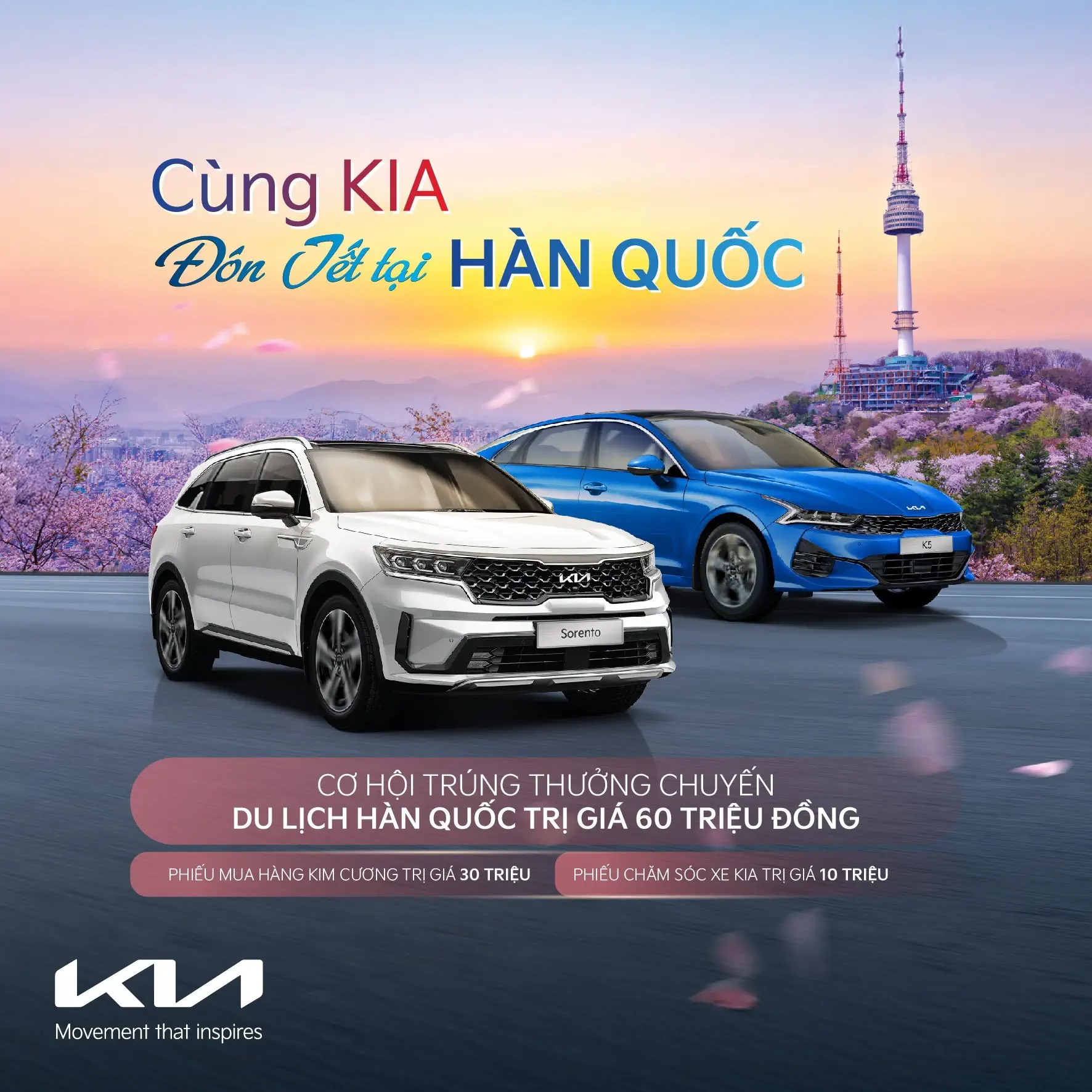 Kia K5 và Kia Sorento ưu đãi đặc biệt, nhận quà khủng gần nửa tỷ đồng