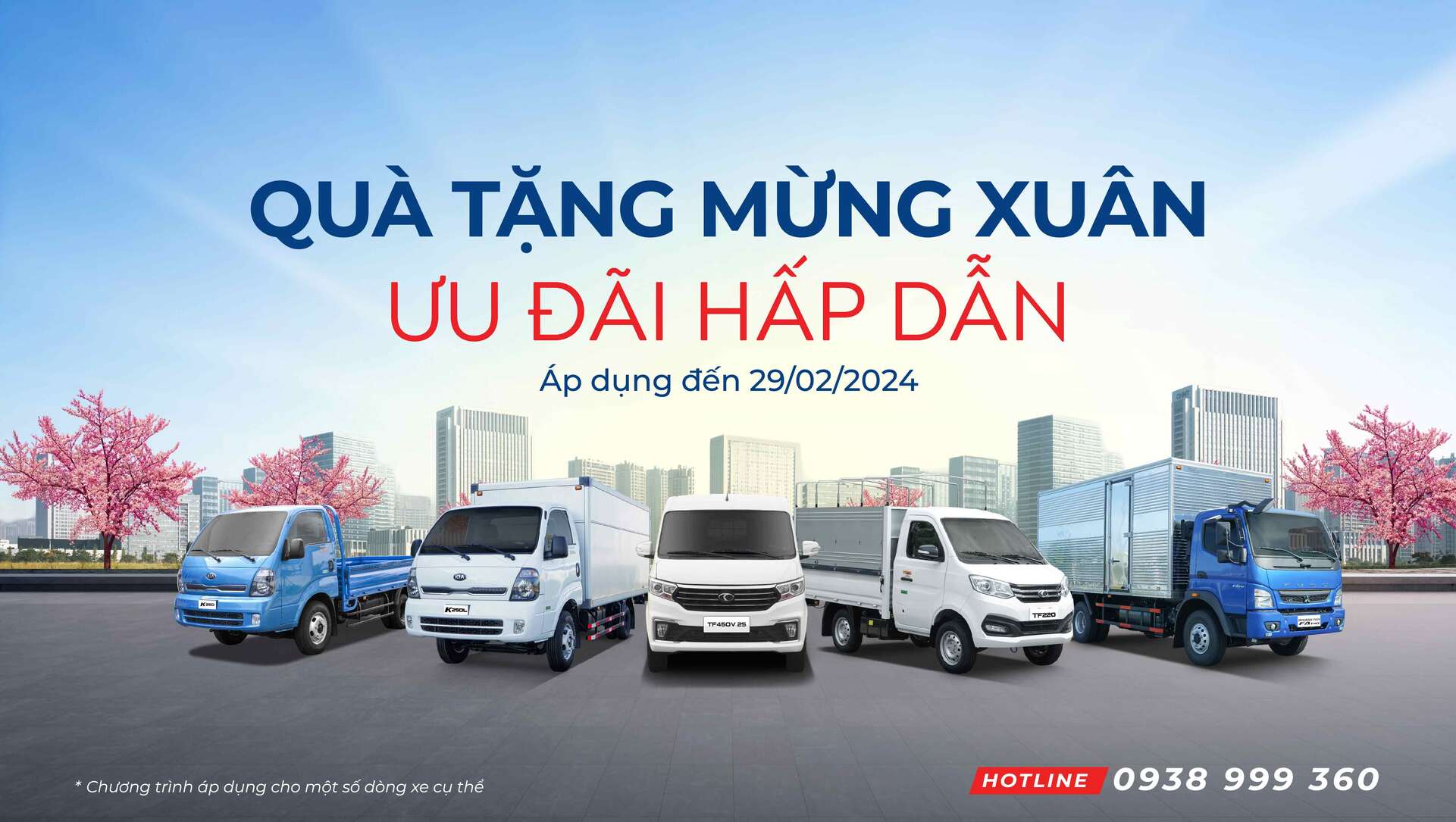 Chương trình ưu đãi đặc biệt khi mua xe tải nhân dịp đầu Xuân Giáp Thìn 2024