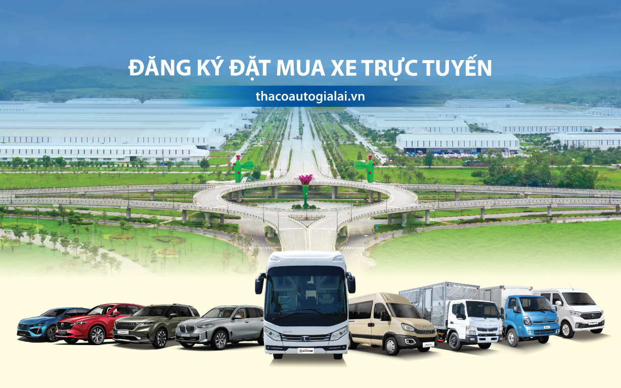 Trải nghiệm tính năng đặt mua xe trực tuyến trên website THACO AUTO Gia Lai